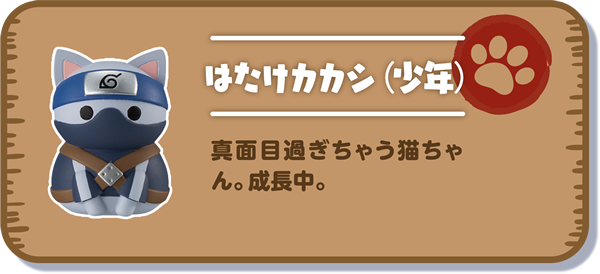 【はたけカカシ（少年）】真面目過ぎちゃう猫ちゃん。成長中。