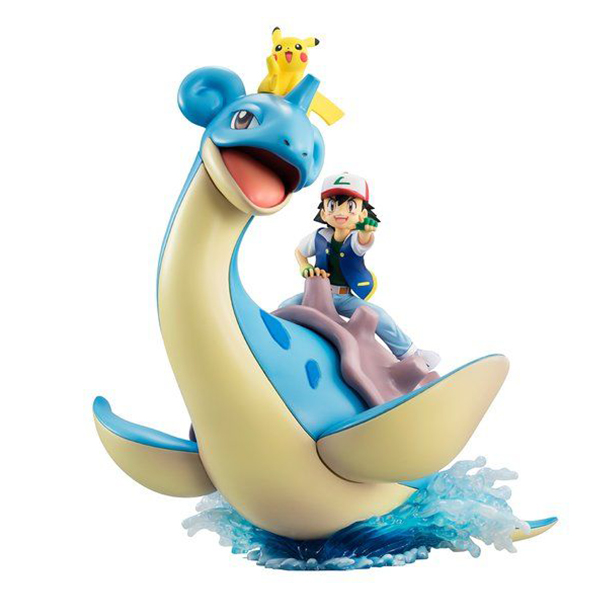 Pokémon Ash, Pikachu, and Lapras
