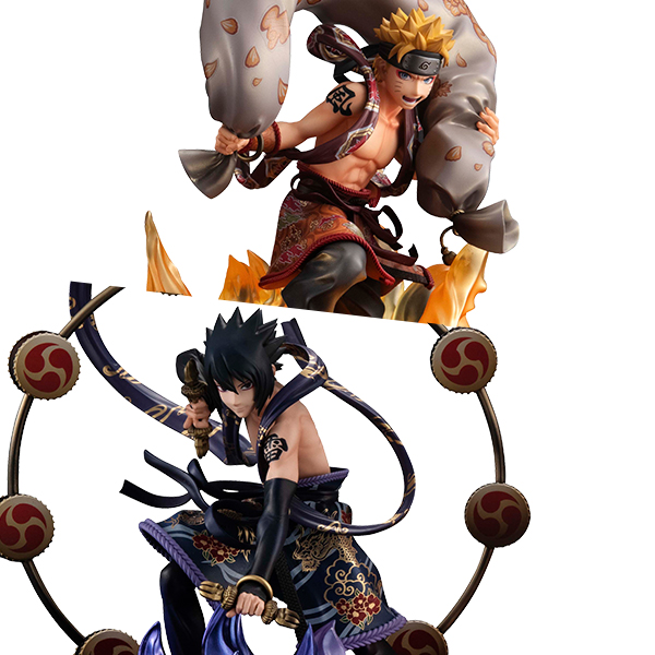 NARUTO SHIPPUDEN Naruto Uzumaki Fujin & Sasuke Uchiha Raijin set