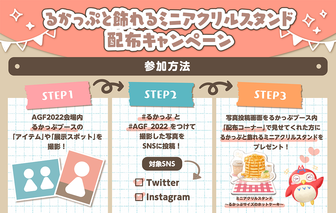Mini Acrylic Stand giveawayキャンペーンto display with Lookup