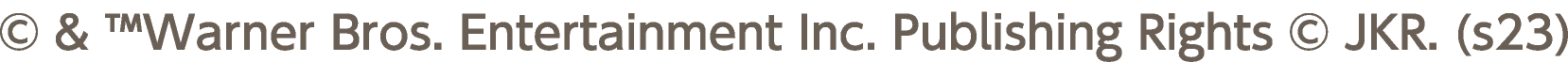 © & ™Warner Bros. Entertainment Inc. Publishing Rights © JKR. (s23)