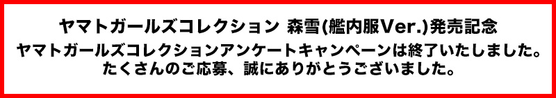 Notice of the end of YAMATO Girls COLLECTION surveyキャンペーン